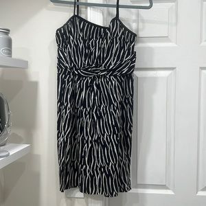 Navy blue zebra print sundress